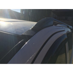 Купить Рейлинги черные Skyport (сплошной метал) Средняя база (LONG) для Mercedes Viano 2004-2014 гг