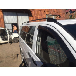 Купить Рейлинги черные Skyport (сплошной метал) Средняя база (LONG) для Mercedes Viano 2004-2014 гг