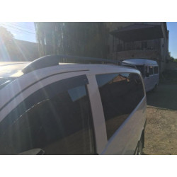 Купить Рейлинги черные Skyport (сплошной метал) Длинная база (EXTRALONG) для Mercedes Viano 2004-2014 гг