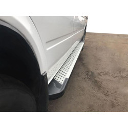 Купити Бокові пороги Allmond Grey (2 шт., алюм) Довга база для Volkswagen LT 1995-2006 рр