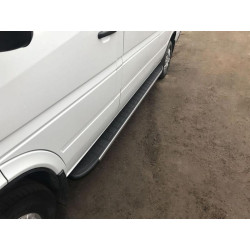 Купити Бокові пороги Duru (2 шт., алюміній) Середня база для Volkswagen LT 1995-2006 рр