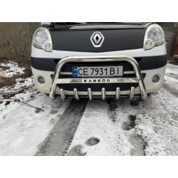 Купить Кенгурятник WT003/004 (нерж.) без надписи, 60 мм для Renault Kangoo 2008-2020 гг