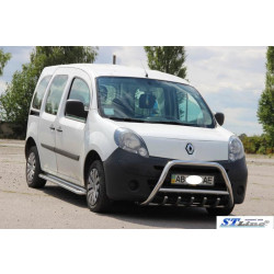 Купить Кенгурятник WT003/004 (нерж.) без надписи, 51 мм для Renault Kangoo 2008-2020 гг