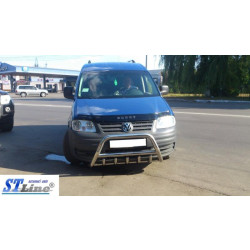 Купить Кенгурятник WT003 (нерж) 60мм, без надписи для Volkswagen Caddy 2004-2010 гг