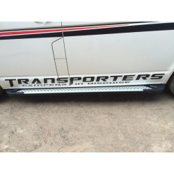 Купити Бокові пороги Allmond Grey (2 шт., алюміній) Коротка база для Volkswagen T6