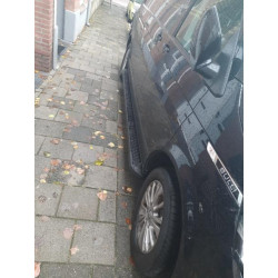 Купить Боковые пороги Allmond Black (2 шт., алюминий) Короткая база для Volkswagen T6