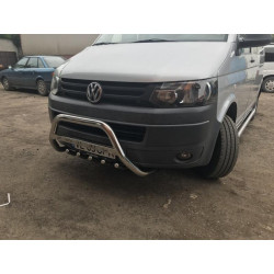 Купити Кенгурятник WT003 (нерж) 60 мм, без напису для Volkswagen T5 2010-2015 рр