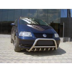 Купити Кенгурятник WT003 (нерж) 60 мм, з написом для Volkswagen Sharan 2010- рр