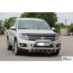 Купити Кенгурятник WT003 (нерж) 60 мм, без напису для Volkswagen Tiguan 2007-2016 рр