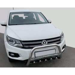 Купити Кенгурятник WT003 (нерж) 60 мм, з написом для Volkswagen Tiguan 2007-2016 рр