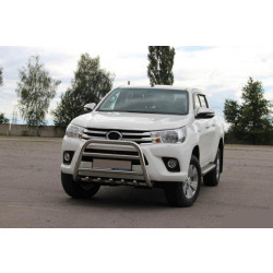 Купити Передній захист WT010 (нерж) для Toyota Hilux 2015- рр