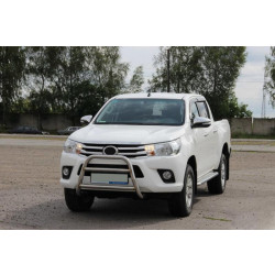 Купити Передній захист WT023 (нерж) для Toyota Hilux 2015- рр