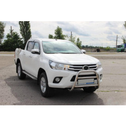 Купити Передній захист WT023 (нерж) для Toyota Hilux 2015- рр