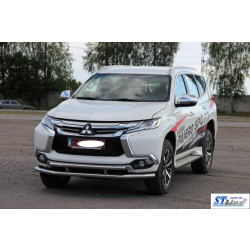 Купити Передній захист ST016 (нерж) для Mitsubishi Pajero Sport 2015- рр