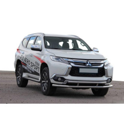 Купити Передній захист ST016 (нерж) для Mitsubishi Pajero Sport 2015- рр
