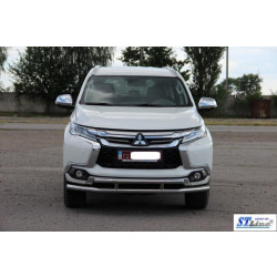 Купити Передній захист ST016 (нерж) для Mitsubishi Pajero Sport 2015- рр