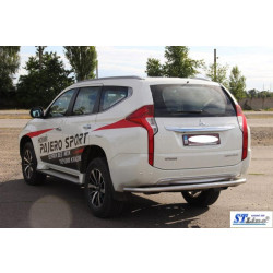 Купити Задній захист AK005 (нерж) для Mitsubishi Pajero Sport 2015- рр