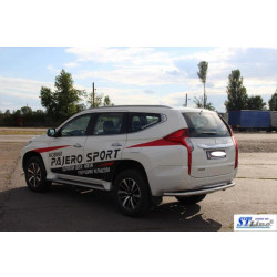 Купити Задній захист AK005 (нерж) для Mitsubishi Pajero Sport 2015- рр