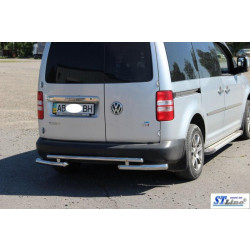 Купить Задняя дуга AK003-2 (2 шт, нерж) для Volkswagen Caddy 2004-2010 гг
