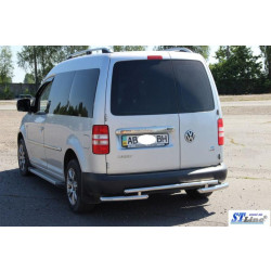 Купить Задняя дуга AK003-2 (2 шт, нерж) для Volkswagen Caddy 2010-2015 гг
