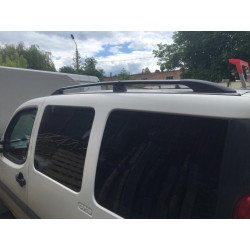 Купити Рейлінги Чорні Максі база, пластикові ніжки для Fiat Doblo I 2005-2010 рр