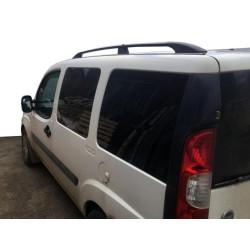 Купити Рейлінги Чорні Максі база, металеві ніжки для Fiat Doblo I 2005-2010 рр