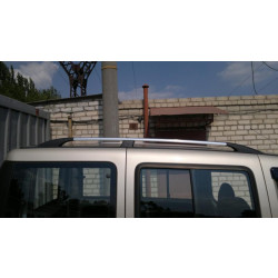 Купити Рейлінги Хром (пласт. ніжки) Максі база, пластикові ніжки для Fiat Doblo I 2005-2010 рр