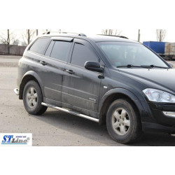 Купити Бічні труби BB002 (2 шт., нерж.) для SsangYong Kyron 2005-2014 рр