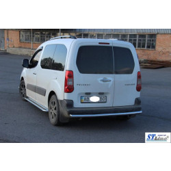 Купити Задній захист AK002 (нерж.) 60 мм для Peugeot Partner Tepee 2008-2018 рр
