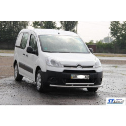 Купити Передній захист ST016 (нерж.) 51/42 мм для Peugeot Partner Tepee 2008-2018 рр