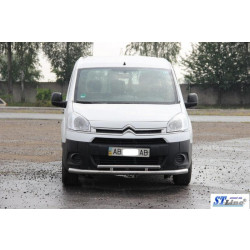 Купити Передній захист ST016 (нерж.) 60/42 мм для Peugeot Partner Tepee 2008-2018 рр