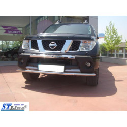 Купить Передняя защита ST008-1 (нерж) для Nissan Pathfinder R51 2005-2014 гг