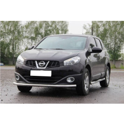 Купить Передний ус ST008 (нерж) 60 мм для Nissan Qashqai 2010-2014 гг