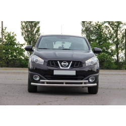 Купить Передний двойной ус ST016 (нерж) 60/42 мм для Nissan Qashqai 2010-2014 гг
