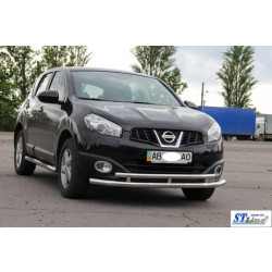Купить Передний двойной ус ST016 (нерж) 51/42 мм для Nissan Qashqai 2010-2014 гг