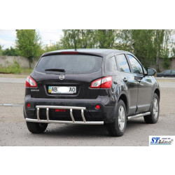 Купить Задняя дуга AK011 (нерж.) для Nissan Qashqai 2010-2014 гг