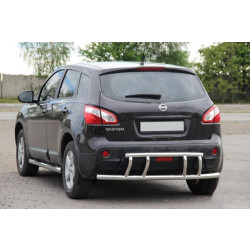 Купить Задняя дуга AK011 (нерж.) для Nissan Qashqai 2010-2014 гг