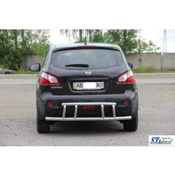 Купить Задняя дуга AK011 (нерж.) для Nissan Qashqai 2007-2010 гг