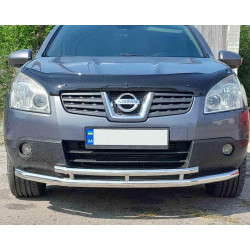 Купити Передній подвійний вус ST014 (нерж) 51/42 мм для Nissan Qashqai 2007-2010 рр