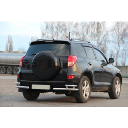Купить Задние уголки AK003-double (2 шт., нерж) для Toyota Rav 4 2006-2013 гг