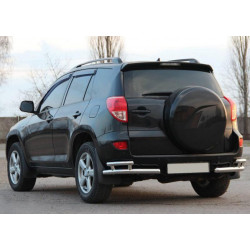 Купить Задние уголки AK003-double (2 шт., нерж) для Toyota Rav 4 2006-2013 гг