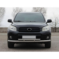 Купить Передняя защита ST014-1 (нерж) 51/42 мм для Toyota Rav 4 2006-2013 гг