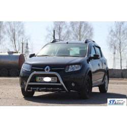 Купить Передняя дуга WT003 (нерж.) 60 мм для Renault Sandero 2013-2022 гг