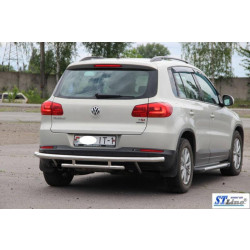 Купить Задняя защита AK002-2 (нерж) для Volkswagen Tiguan 2007-2016 гг