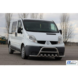 Купить Кенгурятник с усами WT003-15 (нерж.) для Renault Trafic 2001-2015 гг