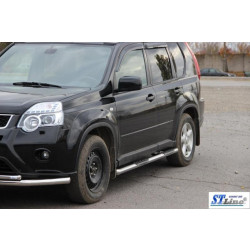 Купить Боковые трубы BB002 (2 шт, нерж) для Nissan X-trail T31 2007-2014 гг