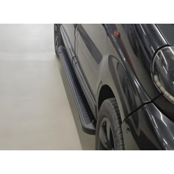 Купити Бокові пороги Allmond Black (2 шт., алюміній) Коротка база для Nissan NV300/Primastar 2016-рр