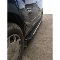 Купить Боковые пороги RedLine V1 (2 шт., алюминий) Длинная база для Ford Custom 2013-2022 гг