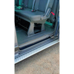 Купити Бокові пороги Allmond Grey (2 шт., алюм.) Коротка база для Ford Custom 2013-2022 рр