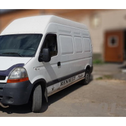Купити Бічні труби (2 шт., Нерж.) Середня база для Renault Master 1998-2010 рр